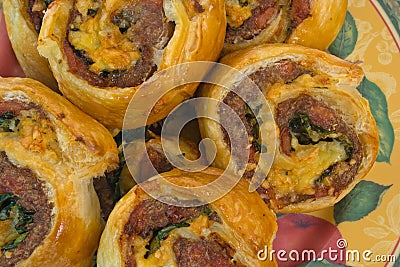 Savoury Pinwheels Stock Photo