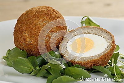 Savoury scotch egg Stock Photo