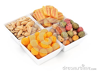 Savoury Snacks Stock Photo