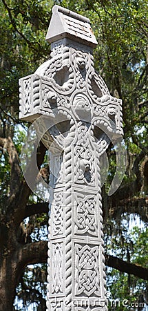 Irish Celtic Cross Memorial, Editorial Stock Photo