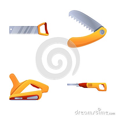 Saw icons set cartoon vector. Various type of saw Vector Illustration