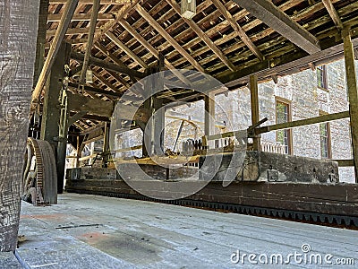 1800 Saw Mill in Spring Mill State Park Stock Photo