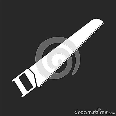 Saw symbol. The saw icon. Flat illustration Cartoon Illustration