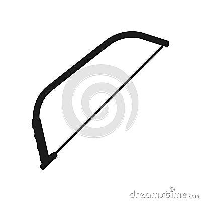 Saw Vector black icon on white background. Vector Illustration