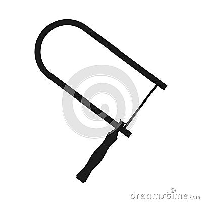 Saw Vector black icon on white background. Vector Illustration