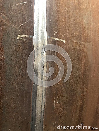 SAW Welding Lack of Fusion Defect Stock Photo
