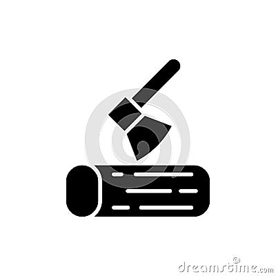 Sawmill icon vector. Wood illustration sign. Axe symbol or logo. Vector Illustration