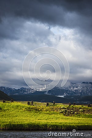Sawtooth Mountain Range, Idaho Stock Photo