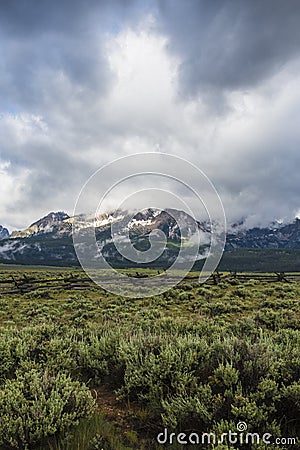 Sawtooth Mountain Range, Idaho Stock Photo
