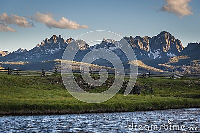 Sawtooth Mountain Range, Idaho Stock Photo