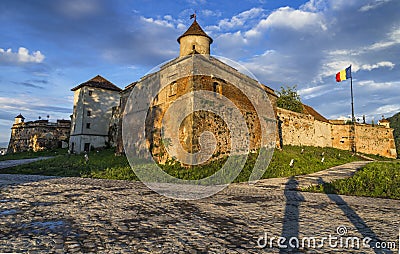 Saxon Brasov fortress, Transylvania Romania Stock Photo