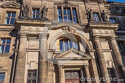 Saxon House of Estates at the Schlossplatz Editorial Stock Photo