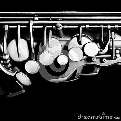 Saxophone alto closeup Stock Photo