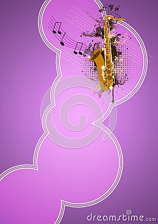 Saxophone backgrund Stock Photo