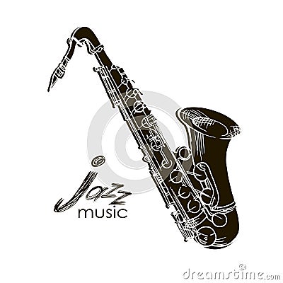 Saxophone, jazz legend Vector Illustration