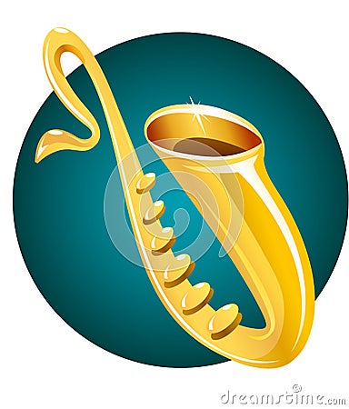 Saxophone music instrument Vector Illustration