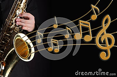 Saxophone player Stock Photo