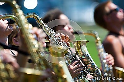 Saxophone practice Editorial Stock Photo