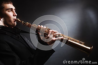 Saxophone Saxophonist Jazz musician Stock Photo