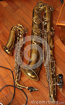 Saxophones Stock Photo