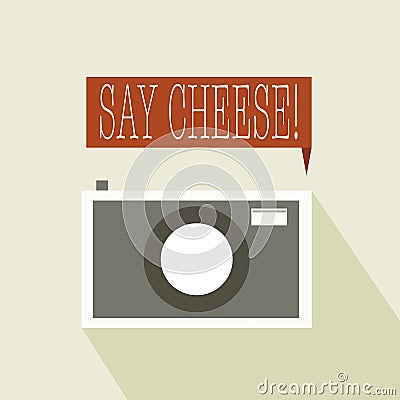 Say cheese to the camera Vector Illustration