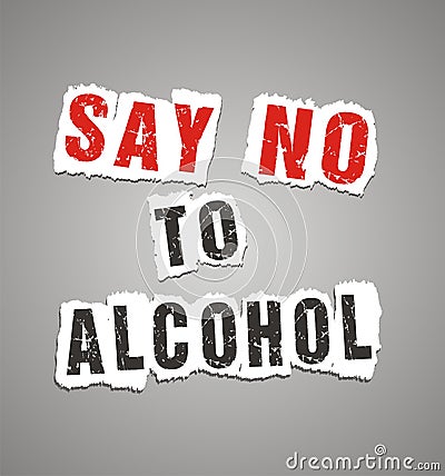 Say no to alcohol poster Stock Photo