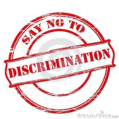 Say no to discrimination Cartoon Illustration