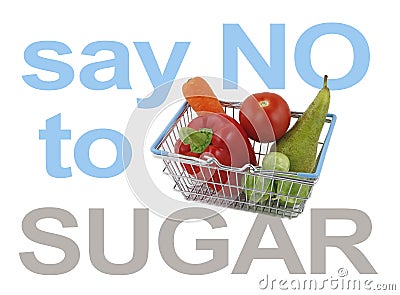 Say NO to SUGAR Stock Photo