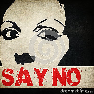 Say no to Violence against women Stock Photo