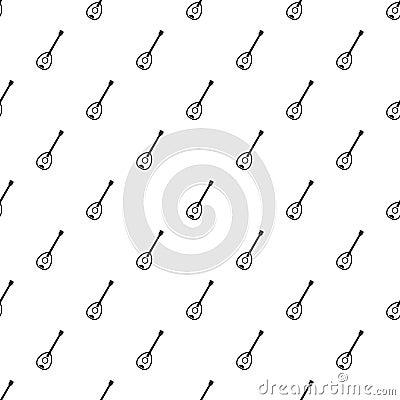 Saz turkish music instrument pattern vector Vector Illustration