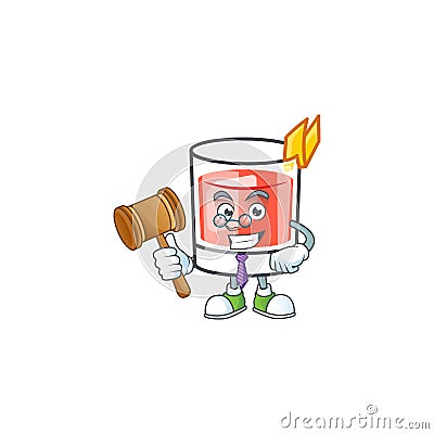 Sazerac judge character on the a cartoon Vector Illustration