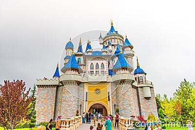 Sazova Park Castle in Eskisehir, Turkey Editorial Stock Photo