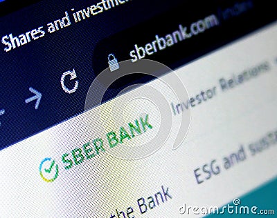 Sberbank Rossii PAO Financial services bank Editorial Stock Photo
