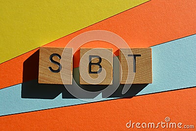 SBT, acronym as banner headline Stock Photo