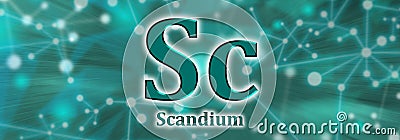 Sc symbol. Scandium chemical element Stock Photo