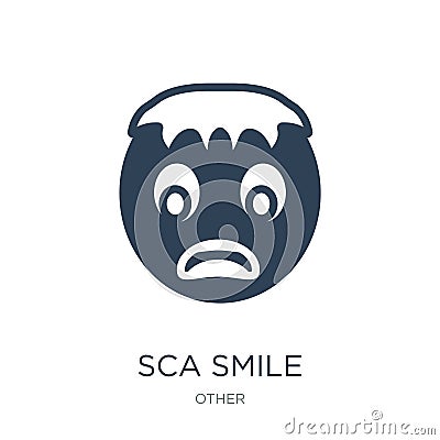 sca smile icon in trendy design style. sca smile icon isolated on white background. sca smile vector icon simple and modern flat Vector Illustration