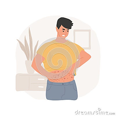 Scabies isolated cartoon vector illustration. Vector Illustration