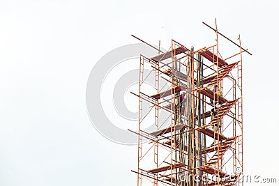 Worker on scaffolding Editorial Stock Photo