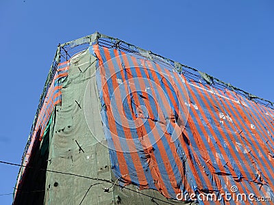 Scaffolding Cladding Stock Photo