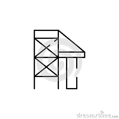 scaffolding icon. Element of construction for mobile concept and web apps illustration. Thin line icon for website design and Cartoon Illustration
