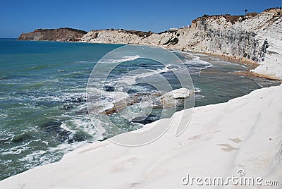 Scala dei Turchi, Sicily Editorial Stock Photo