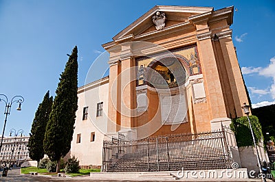 Scala santa horizontal view at Roma - Italy Editorial Stock Photo