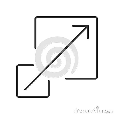 Scalability icon. Scalable symbol. Sign scale enlarge vector Vector Illustration