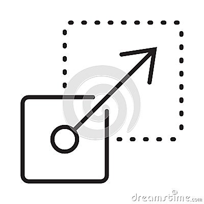 Scalability or scalable system line art vector icon for apps and websites Vector Illustration