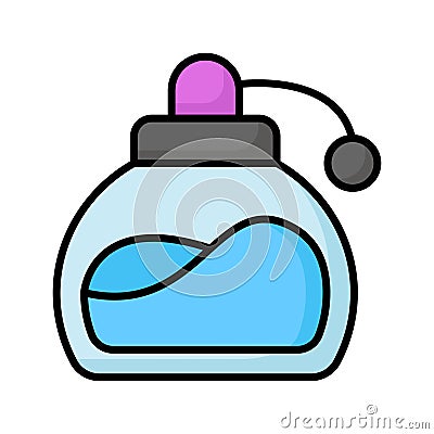 Scalable icon of perfume, unique vector of fragrance bottle Vector Illustration