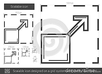 Scalable line icon. Vector Illustration