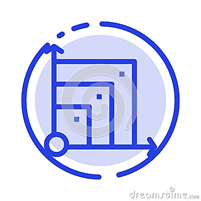Scalable, System, Scalable System, Science Blue Dotted Line Line Icon Vector Illustration