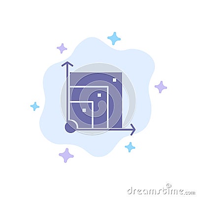 Scalable, System, Scalable System, Science Blue Icon on Abstract Cloud Background Vector Illustration