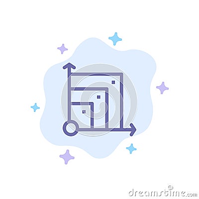 Scalable, System, Scalable System, Science Blue Icon on Abstract Cloud Background Vector Illustration