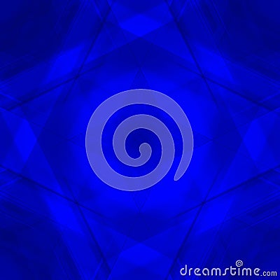 Scalding triangular strokes of intersecting sharp lines with blue triangles and a star Stock Photo